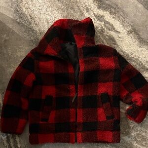 Roots Red and Black Jacket size small. Like new . Lined